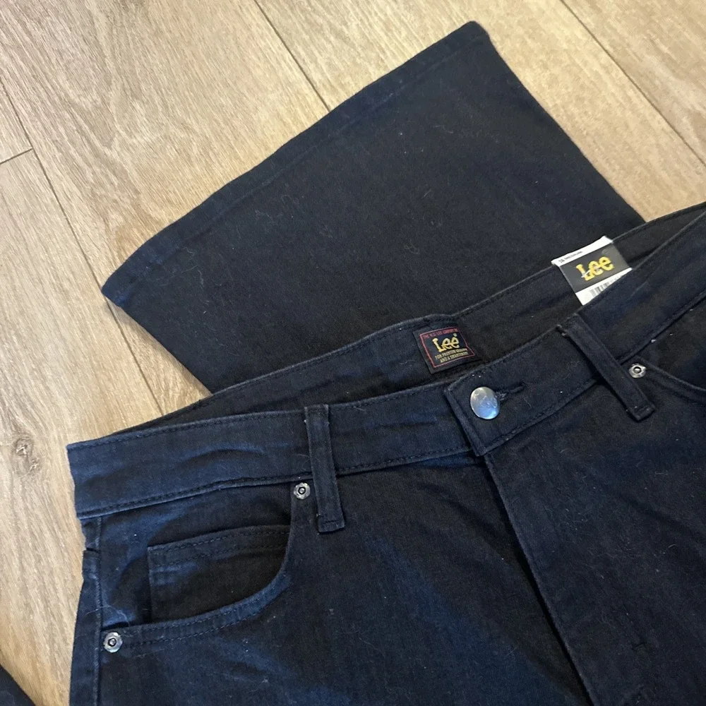 Lee Women's Denim Jeans Flare Black Boho 16‎ Med NEW